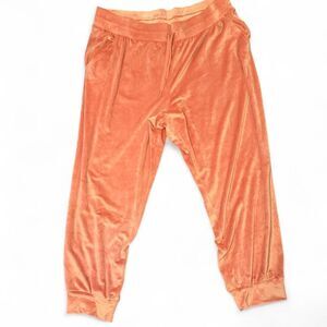 Victoria’s Secret women’s Pink Velour Joggers lounge pants with drawstring XXL